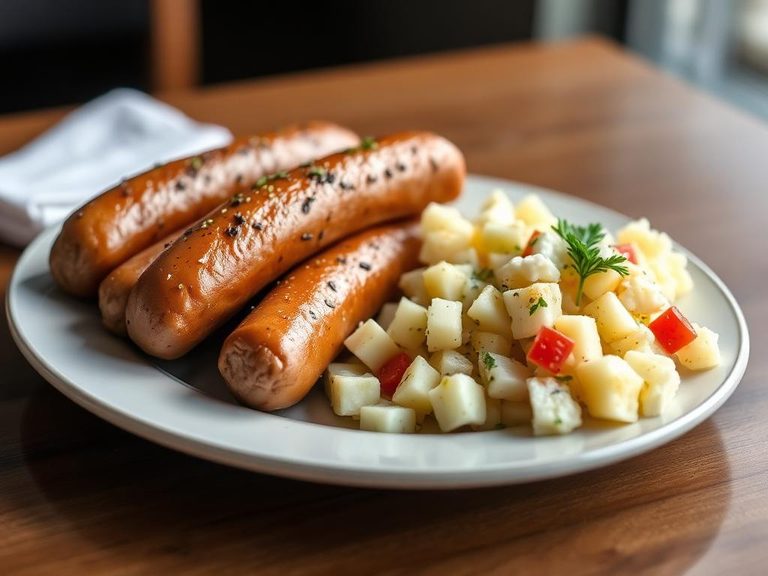 Bratwurst and potato salad