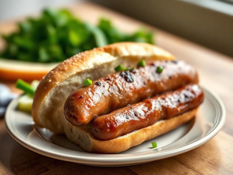 Bratwurst in a multigrain roll