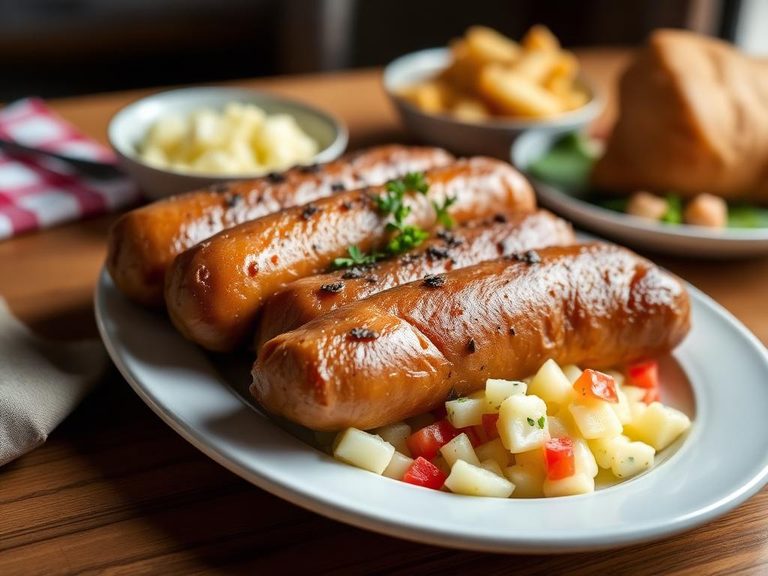 Bratwurst with potato salad