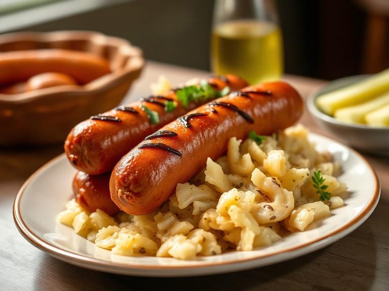 Bratwurst with Sauerkraut