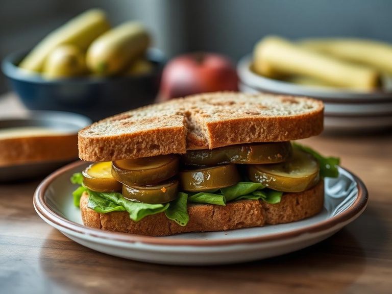Bread and butter pickle sandwich