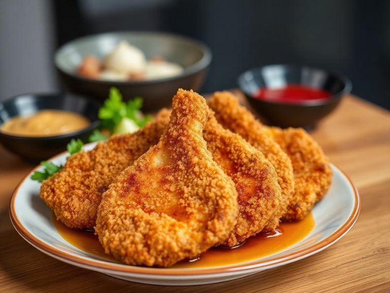 Breaded and fried pork chops