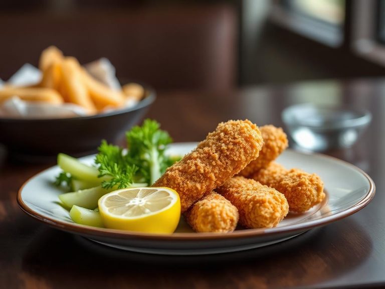Breaded fish sticks