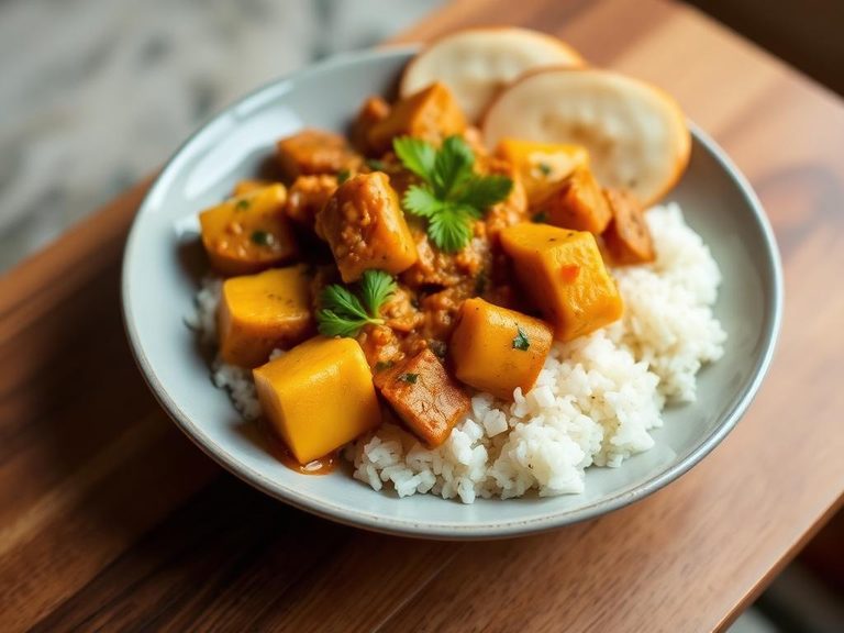 Breadfruit Curry (Simmered in spiced coconut gravy)