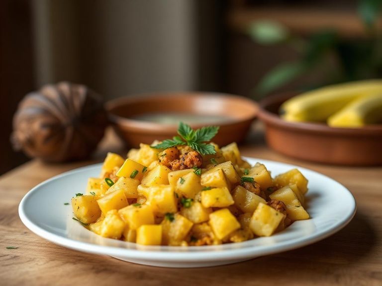 Breadfruit Mash (Boiled and mashed, often with coconut milk)