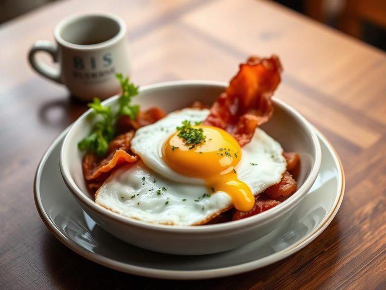 Breakfast Bowl with Egg and Bacon