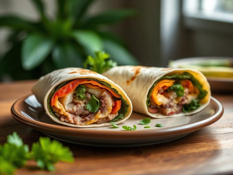 Breakfast burrito wrap