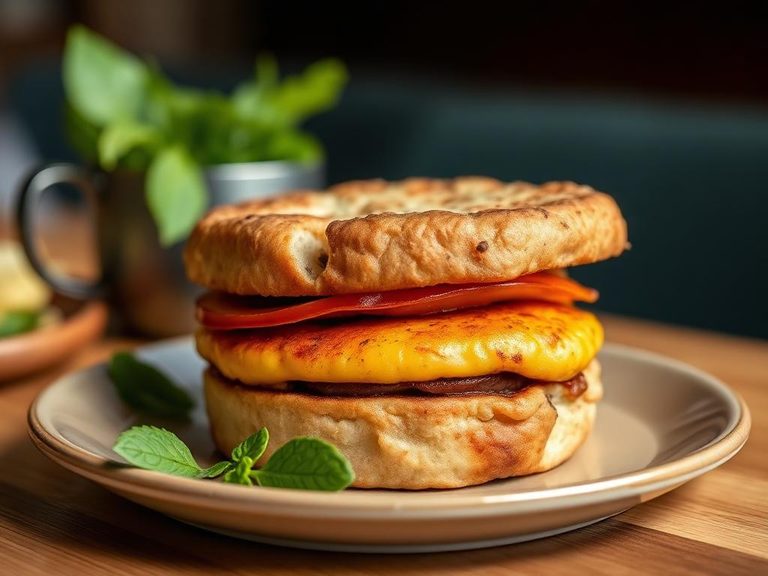 Breakfast Egg Muffin Sandwich