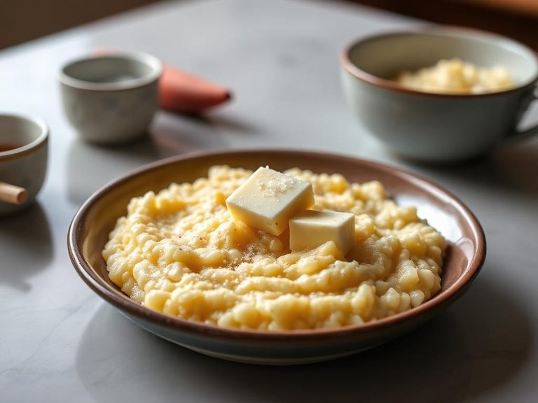 Breakfast Grits with Butter and Salt