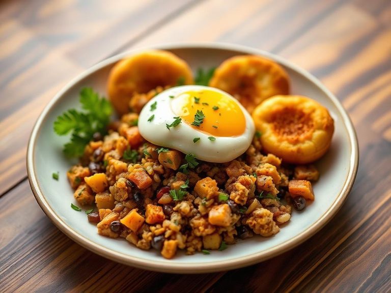 Breakfast Hash with Potato Puffs