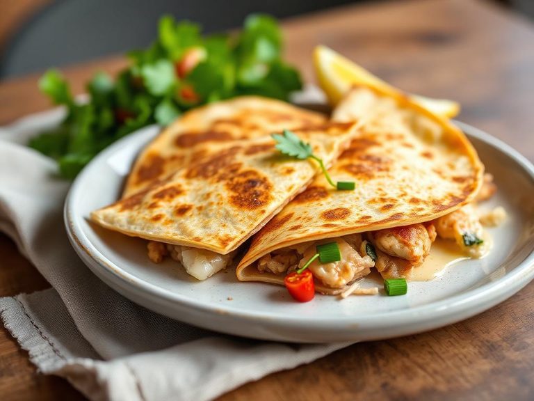 Breakfast Quesadilla with Chicken