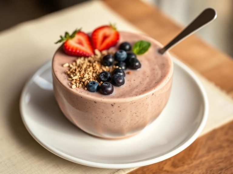 Breakfast smoothie bowl