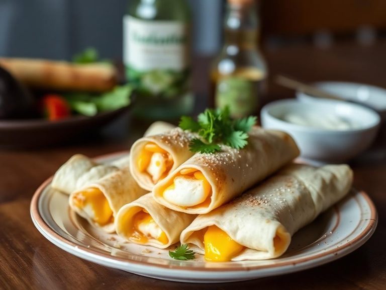 Breakfast Taquitos with Egg & Cheese