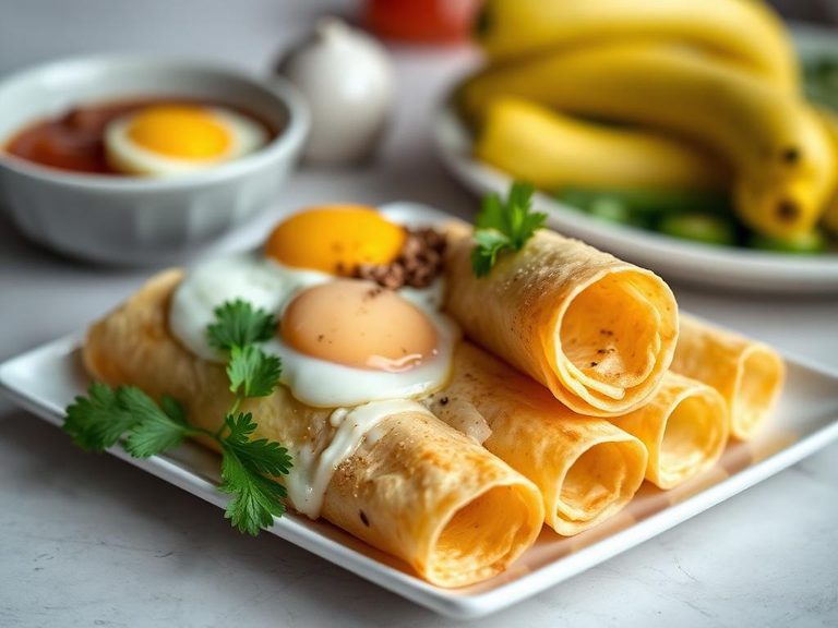Breakfast taquitos with eggs