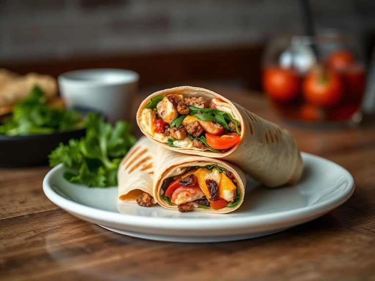 Breakfast wrap or burrito