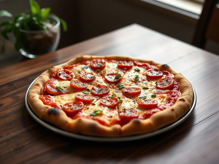 Brick cheese pizza