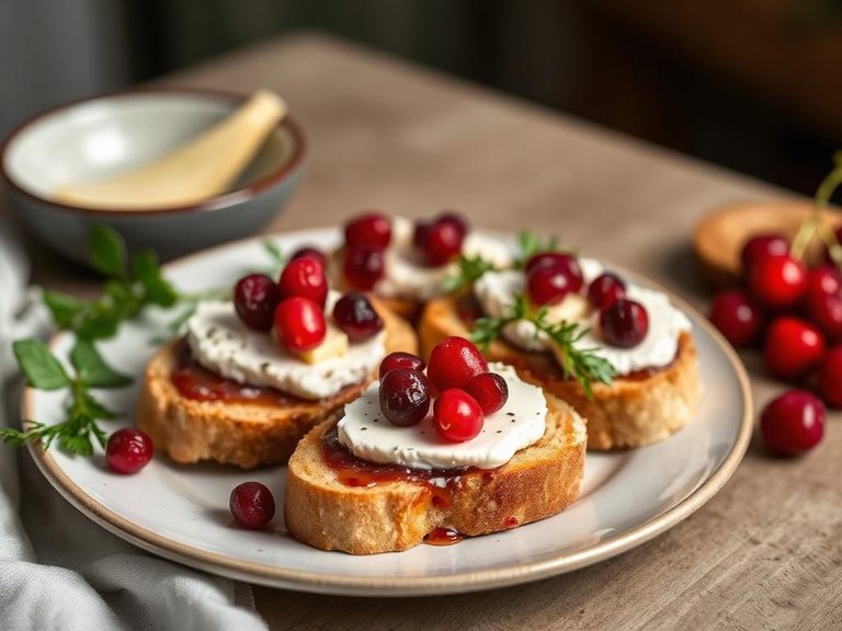 Brie and Cranberry Crostini