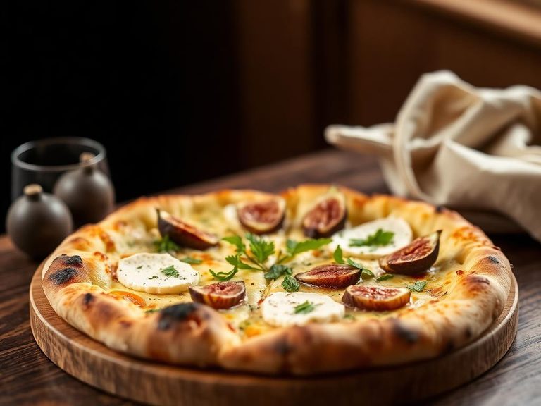 Brie and fig pizza
