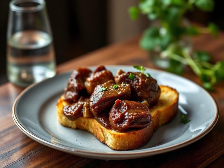 British Braised Kidneys on Toast
