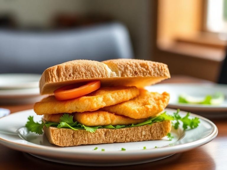 British fish finger sandwiches