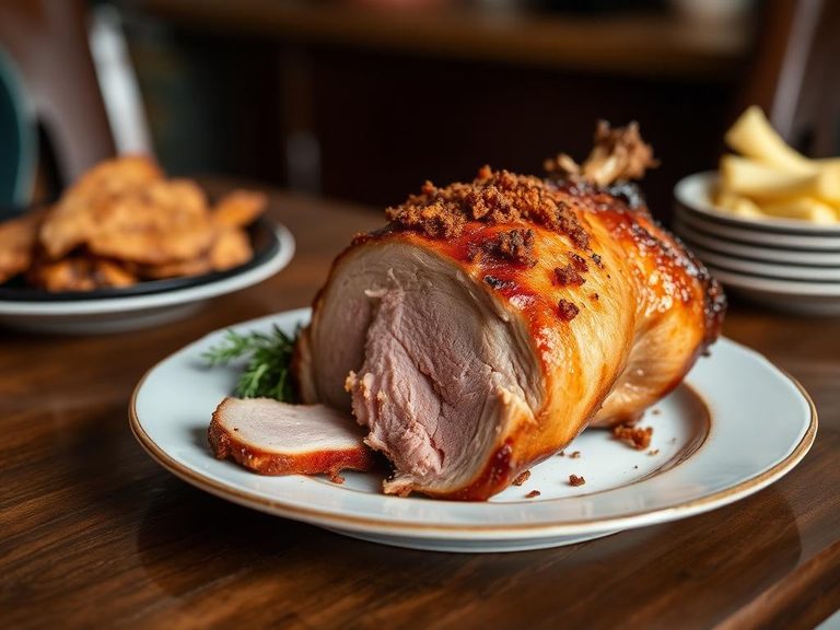 British Roast Pork with Crackling