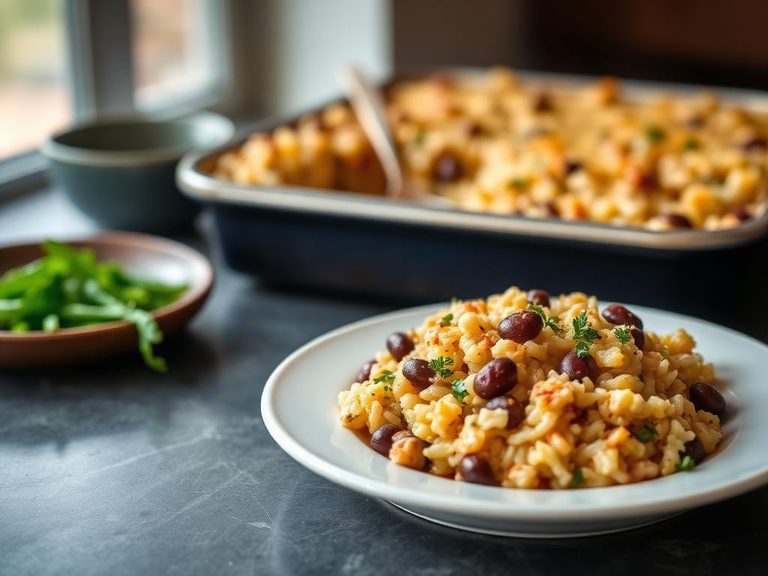 Broad Bean and Rice Casserole