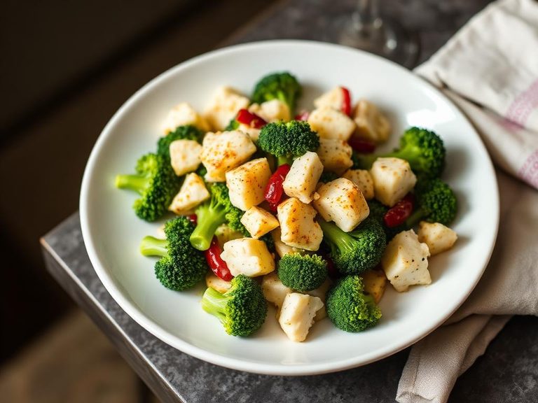 Broccoli and cauliflower salad