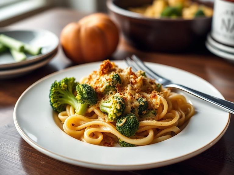Broccoli and Noodle Gratin