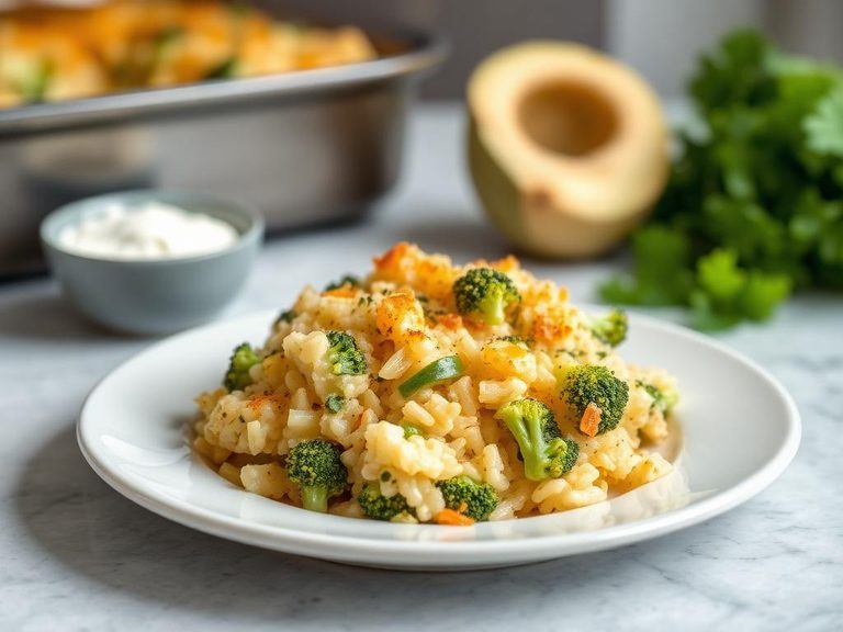 Broccoli-cheese rice casserole