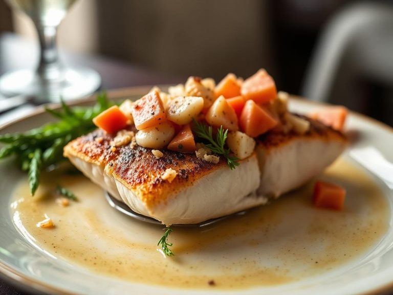 Broiled Flounder with Crab Topping