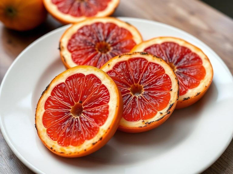 Broiled grapefruit with brown sugar