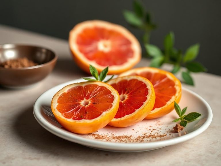 Broiled grapefruit with cinnamon