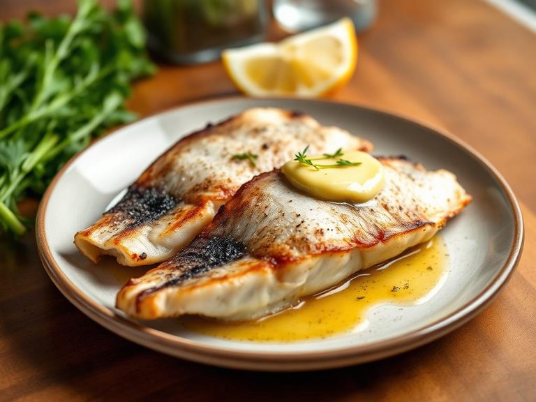 Broiled Mullet Fillets with Garlic Butter