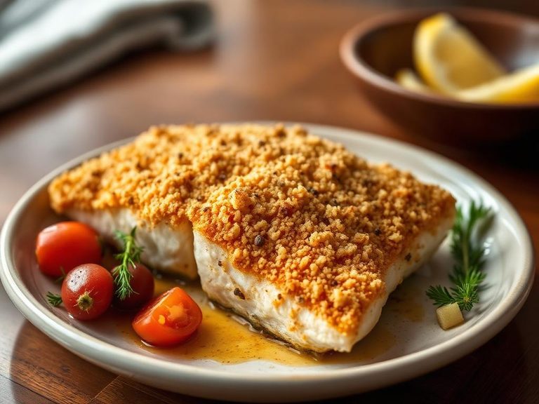 Broiled Scup with a Panko Crust