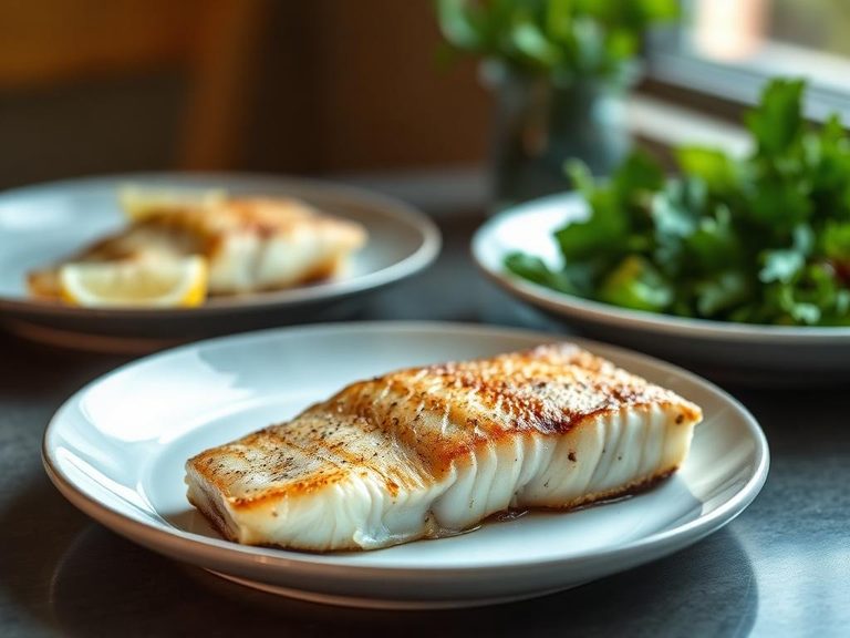 Broiled sunfish fillets