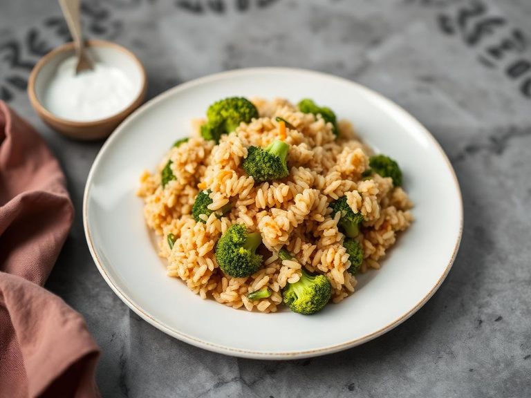 Brown Rice and Broccoli Casserole