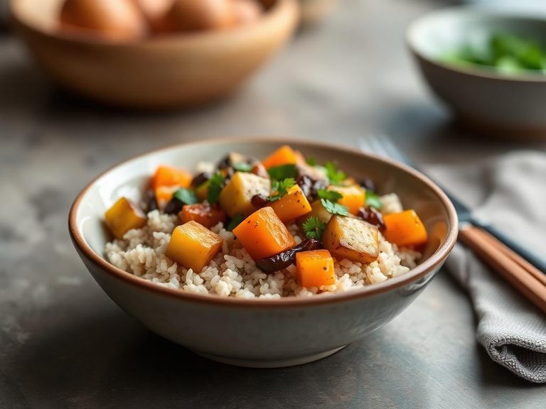 Brown Rice Bowl with Roasted Vegetables