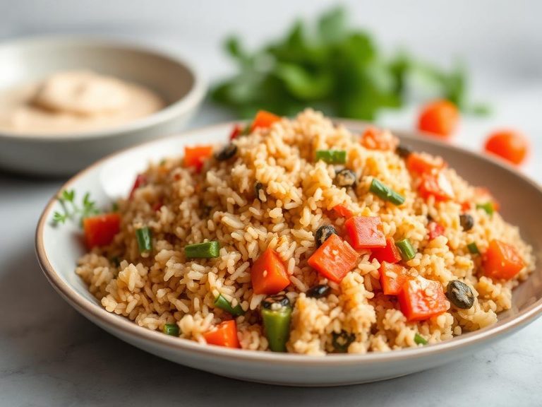 Brown Rice Pilaf with Mixed Vegetables