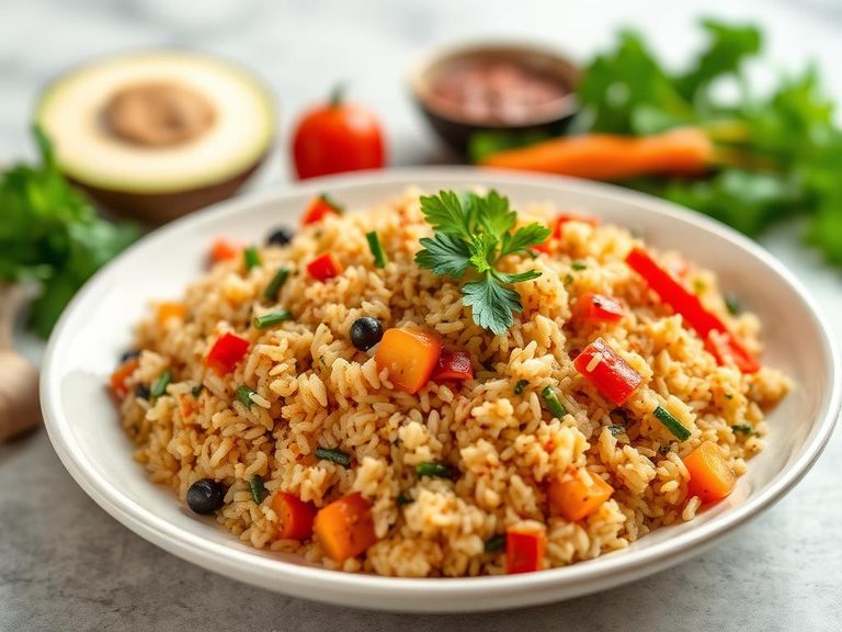 Brown Rice Pilaf with Vegetables
