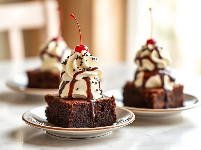 Brownie sundaes