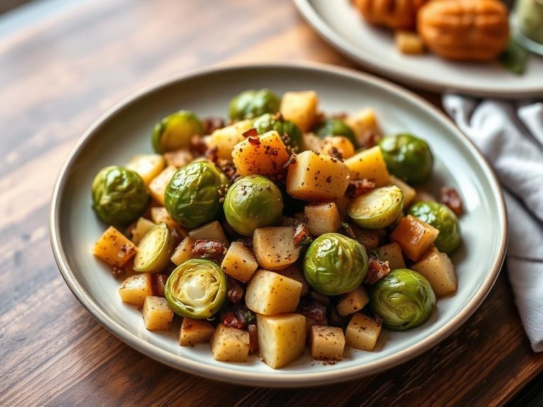 Brussels Sprouts and Potato Hash