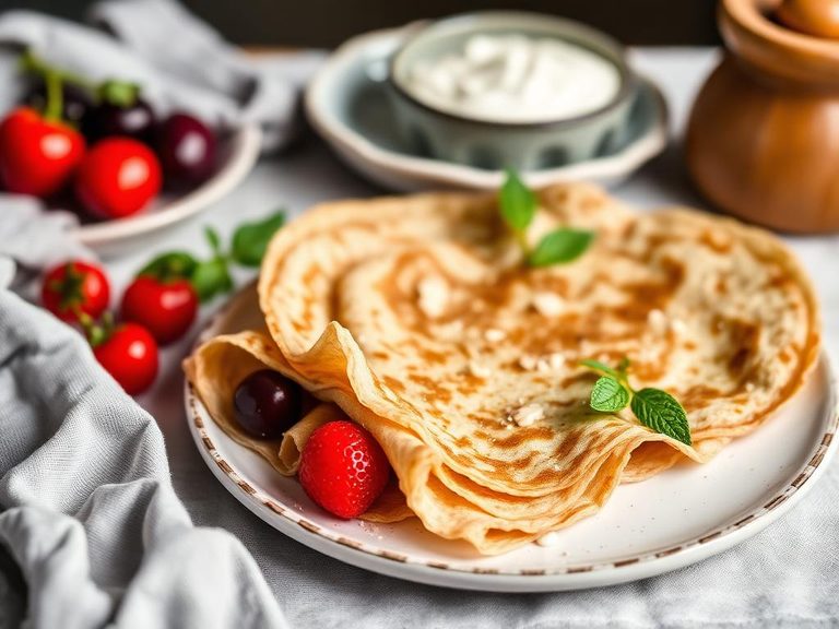 Buckwheat flour crepes