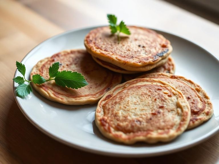 Buckwheat pancakes or blini