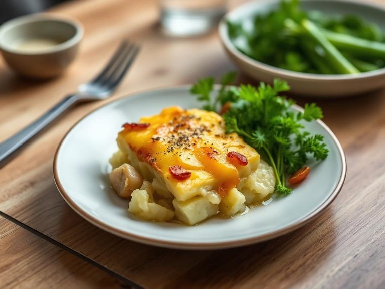 Butterbur and Potato Gratin