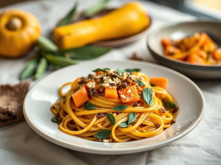Butternut squash and sage pasta