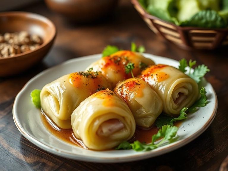 Cabbage Rolls (Eastern European, sometimes using napa)