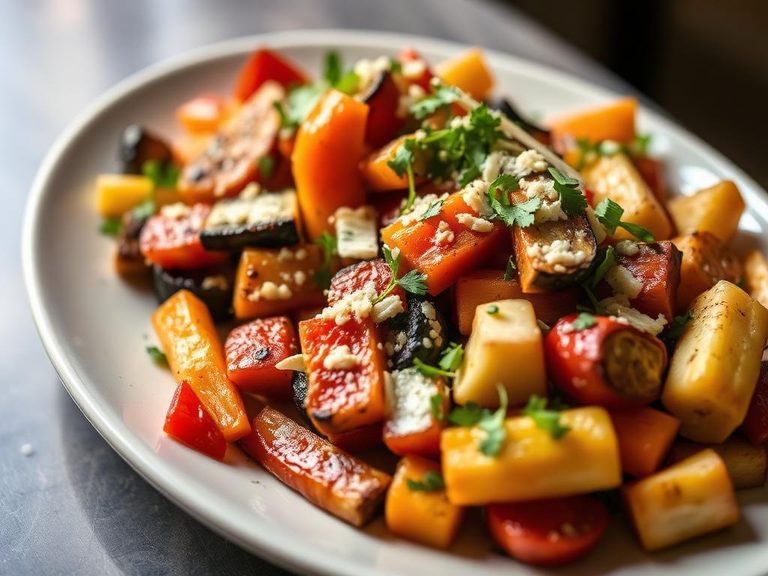 Caesar-dressed Roasted Vegetables