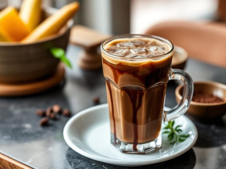Café liáu (Vietnamese iced chocolate coffee)