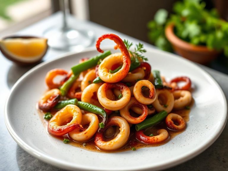 Calamari and Pepper Sauté