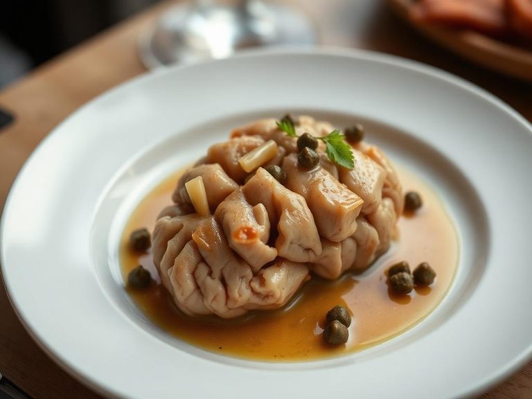 Calf's Brain with Brown Butter and Capers